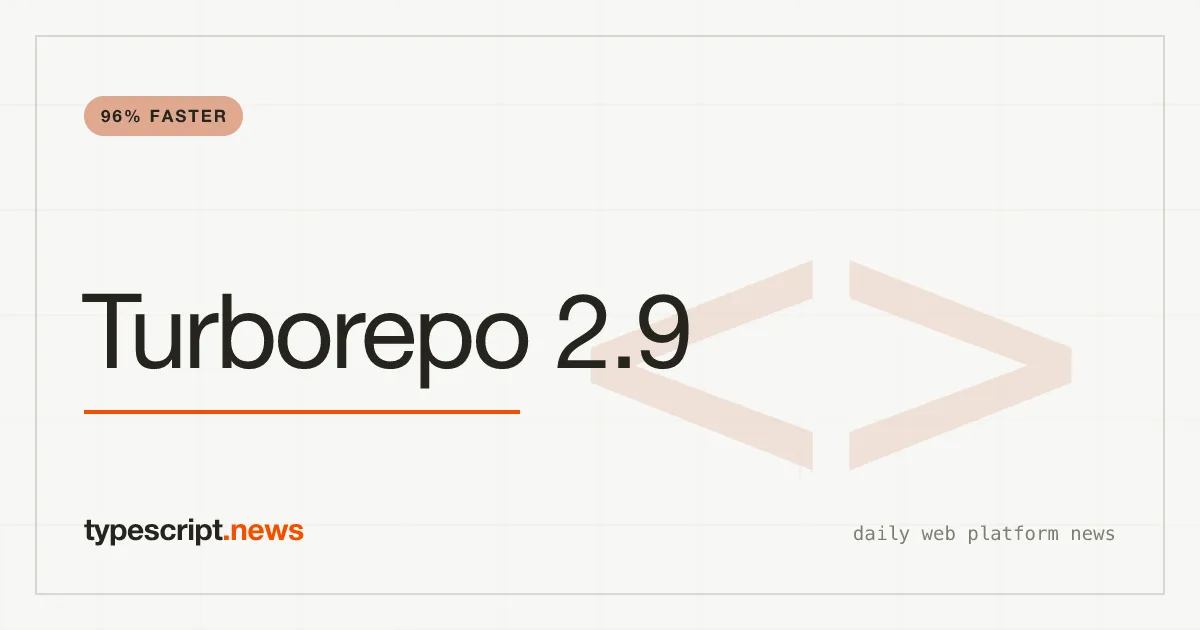 Turborepo Ist Jetzt 96% Schneller, Vercels KI-Agenten-Experiment
