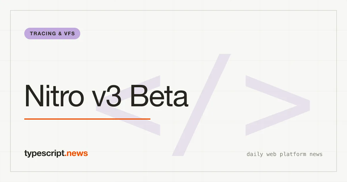 Nitro v3.0.260522-beta: Build-Time Tracing-Wrapper, VFS-Performance-Boost, Vercel Queues Lokal